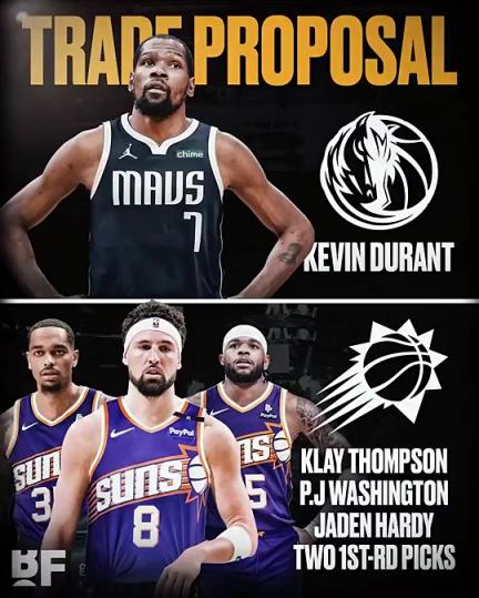 和歐文濃眉組三巨？美媒：獨行俠可用克萊+PJ+哈迪+倆首輪去換KD