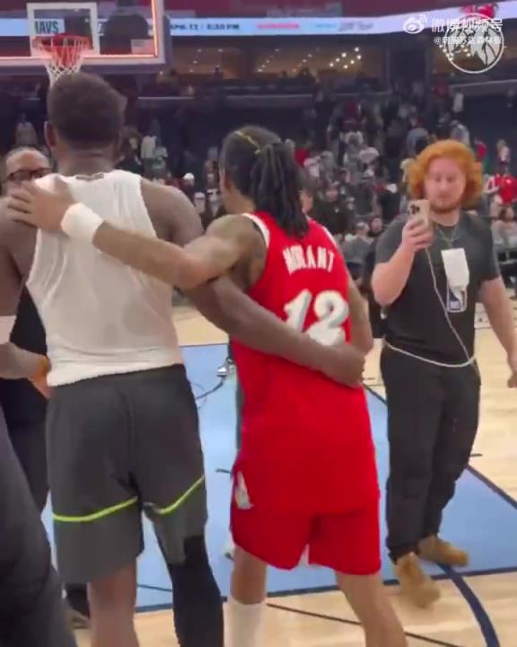 狼王&槍王惺惺相惜！華子賽后與莫蘭特相互致意！